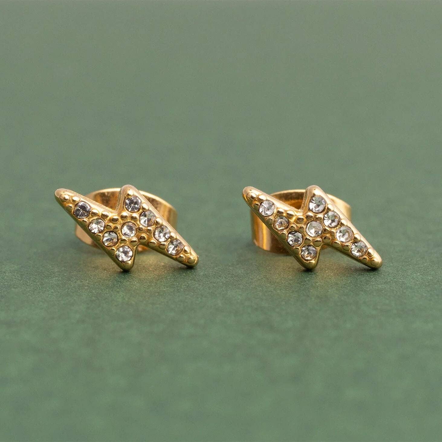 Diamond Lightning Bolt Stud Earring - E74