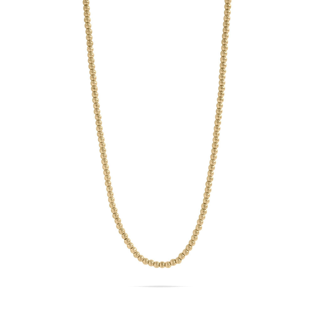 Golden Beaded 4mm Necklace : N110