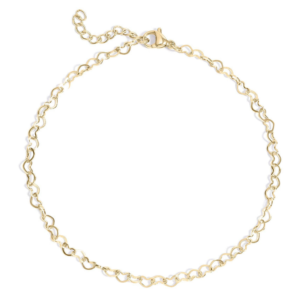 Heart Linked Anklet - K20