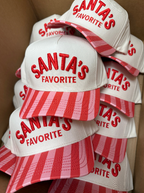 Santa's Favorite - Pink & Red Stripe Trucker Hat