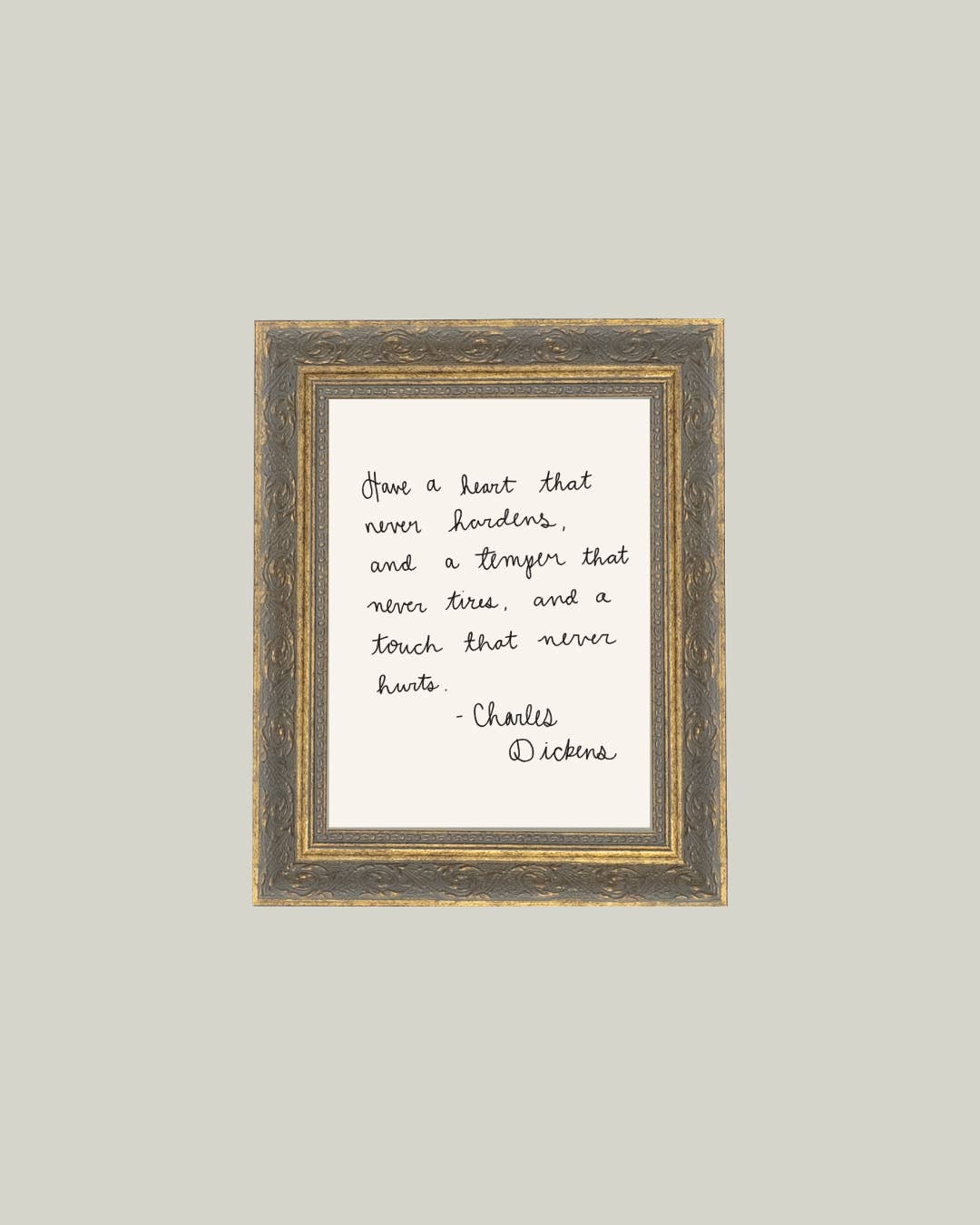 Have A Heart Framed Antique Print: 5x7