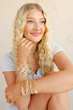 Alli Pearl Bracelet in Gold: Standard 6.75 Inch