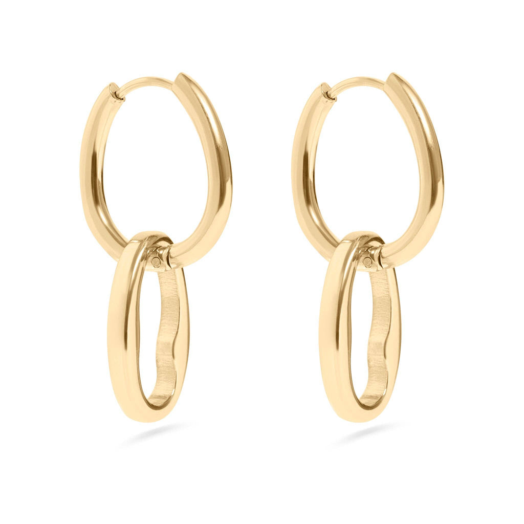 Oval Pendant Earrings 19mm - E76