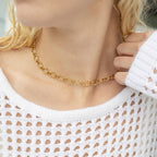 Oval Wave Chain Necklace - N95