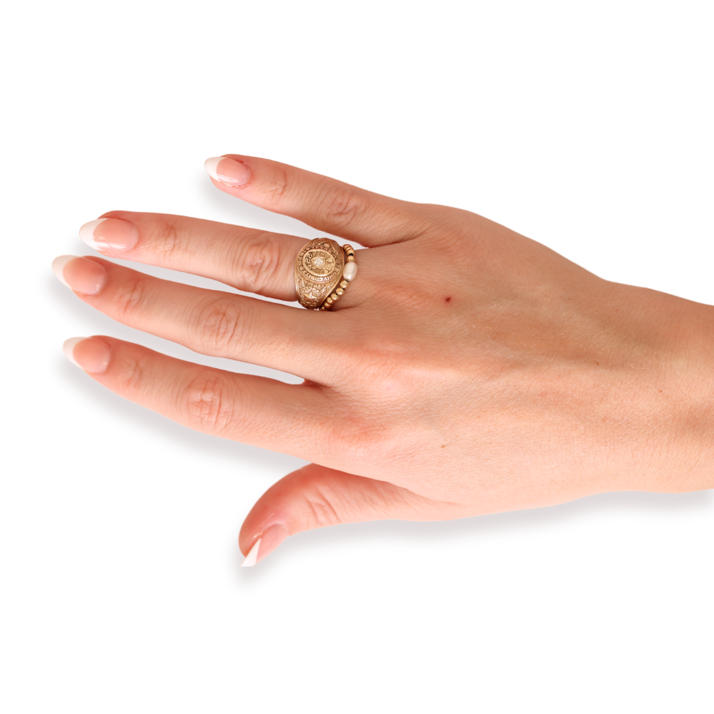 Haley Pearl Ring in Gold - B37