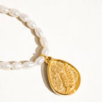 Freshwater Pearl Wheat Pendant Necklace - N78