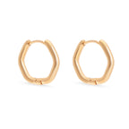 Rounded Geometric Hoop Earrings - E123