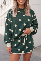 Polka Dot Print 2pcs Skort Set