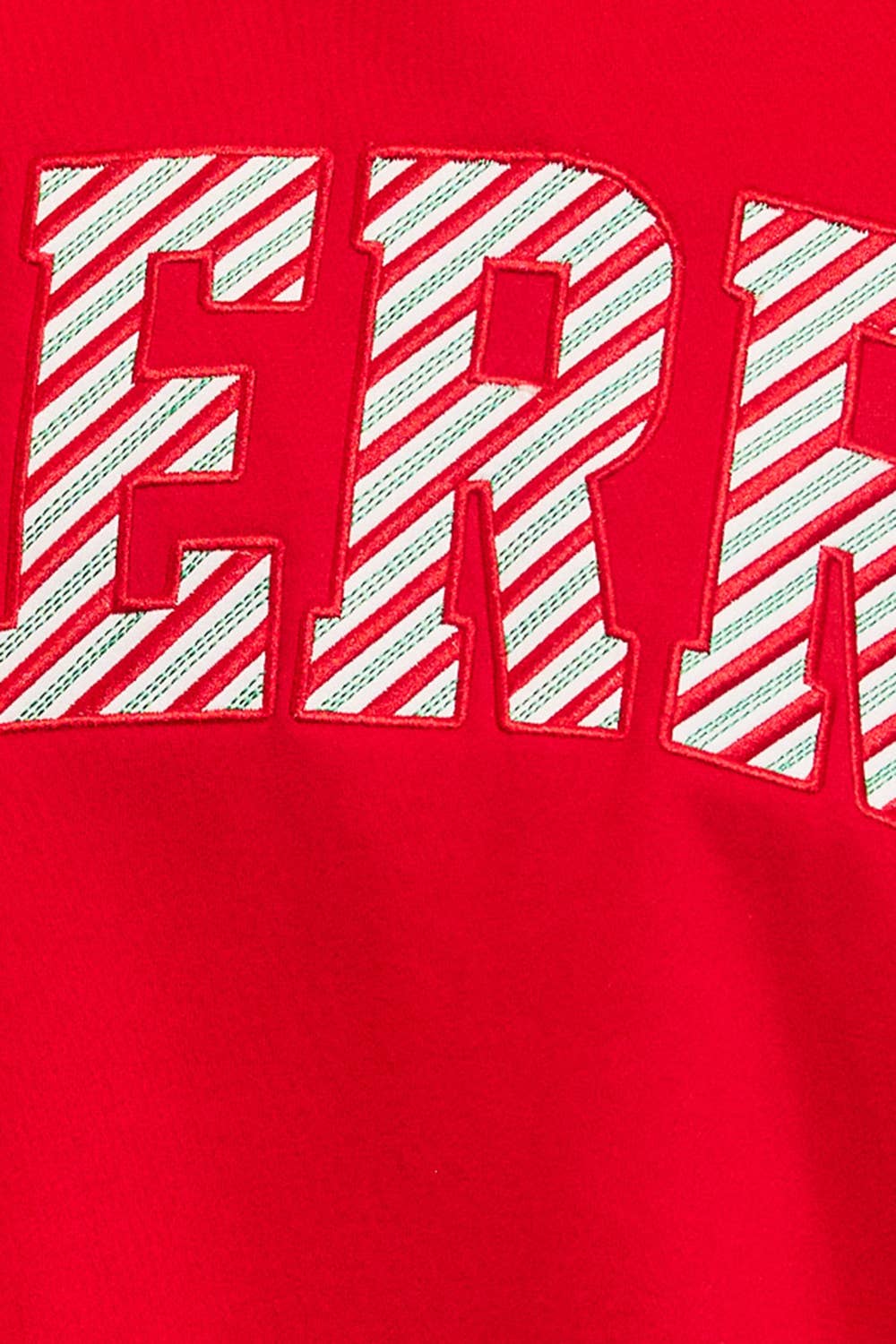 'MERRY' Embroidered Mock Neck Sweatshirt : MERRY