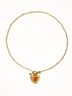 Vintage Heart Chain Necklace: N132