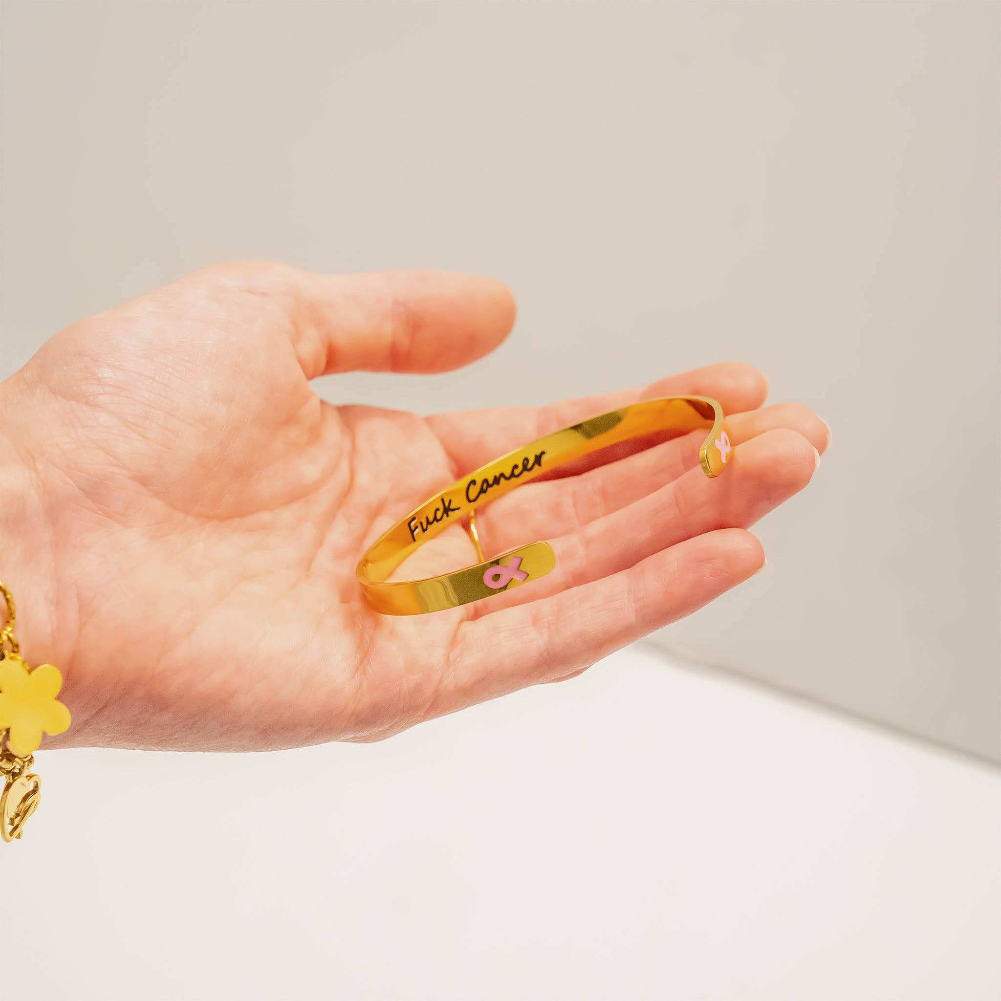 F*ck Cancer Bangle Bracelet - SS8