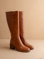 The Harriet | Brown Tall Riding Fall Boot: BROWN / 10