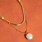 Layered Pearl Chain Necklace: N133