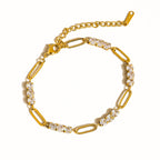 Rhinestone Chain Bracelet: S125