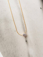 Petite Round CZ Necklace: N139