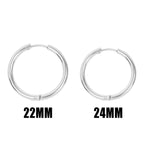 Everyday Silver Hoop (large 22mm) Earrings - E118