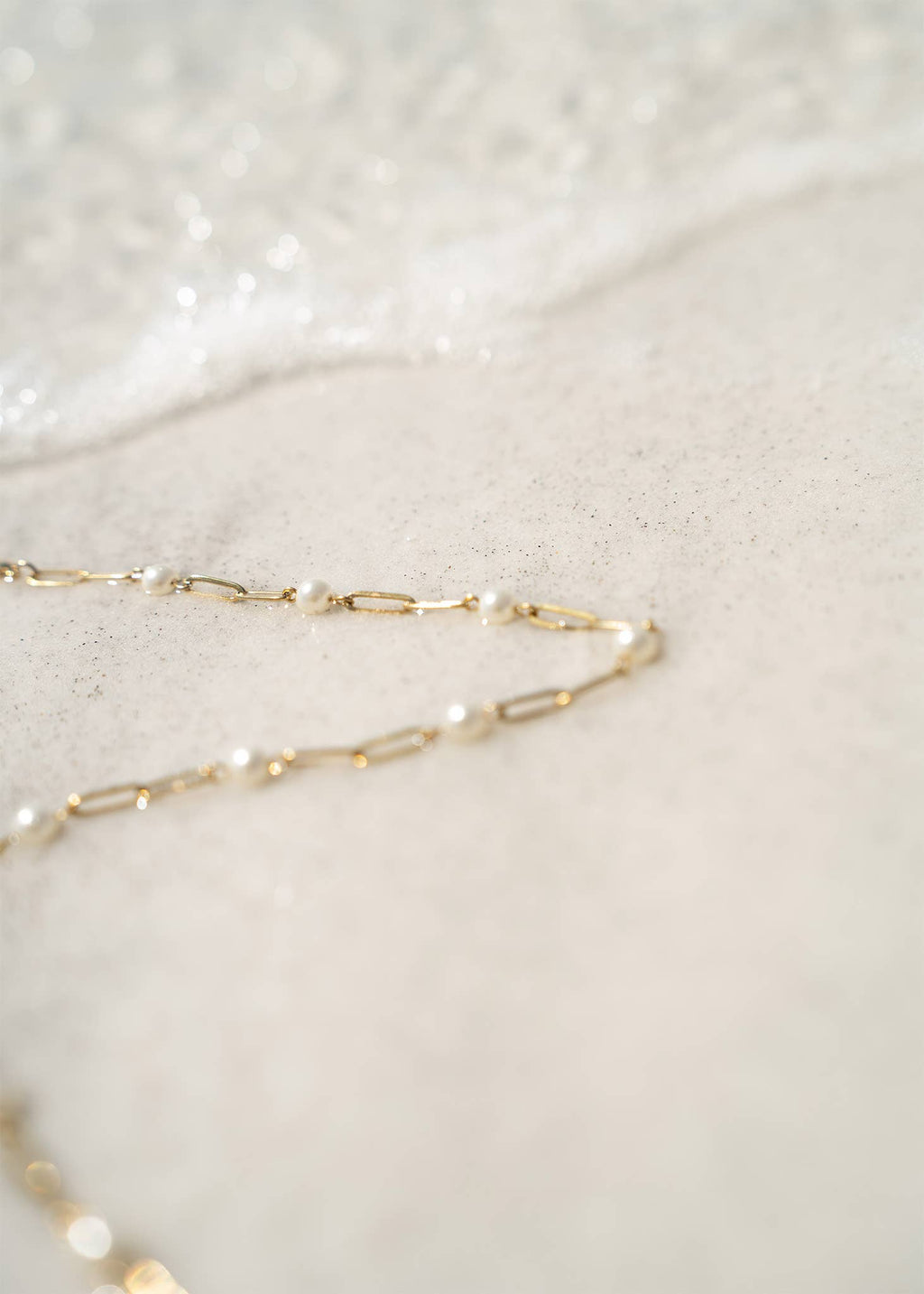 Pearl Paperclip Chain Necklace - N158
