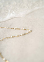 Pearl Paperclip Chain Necklace - N158