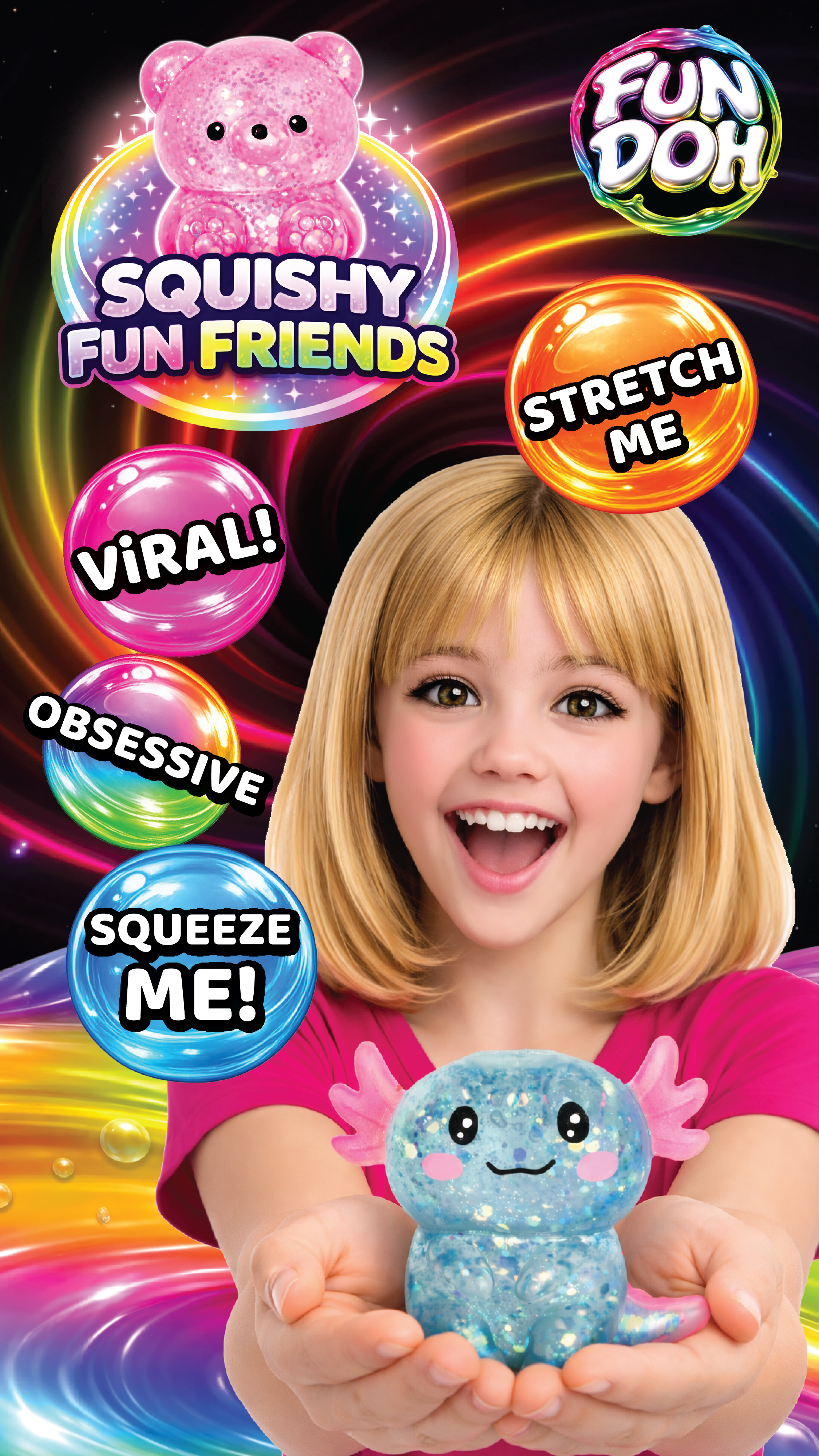 Fun Doh Squishy Gummy Fidget Toy NEW Variety