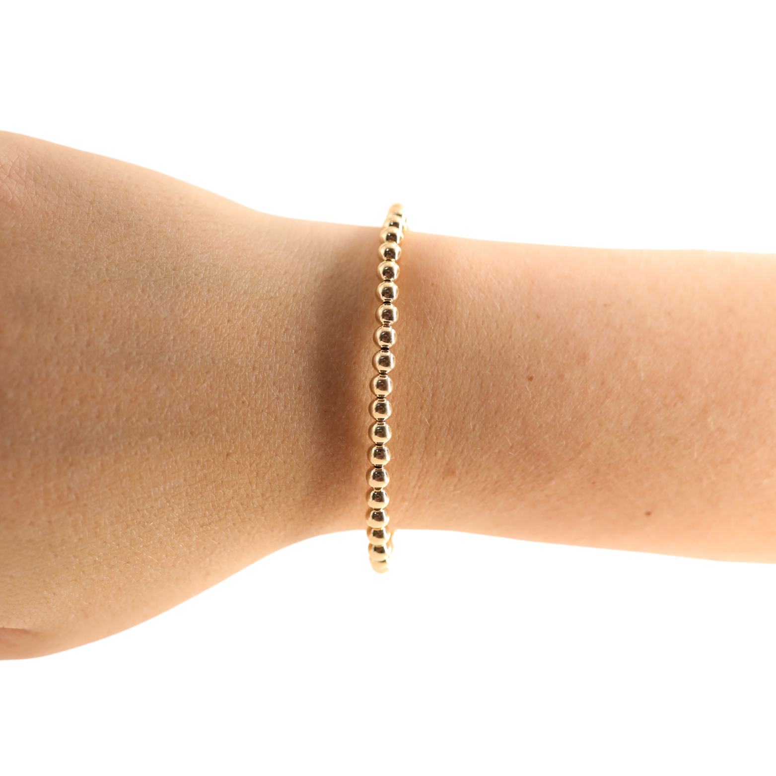 4MM Gold Beaded Bracelet - S96