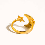 The Ellee Star and Moon Ring: A68