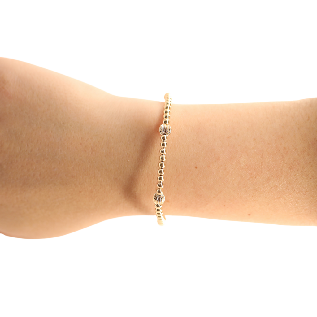 Claire Fluted Gold Bracelet - S116