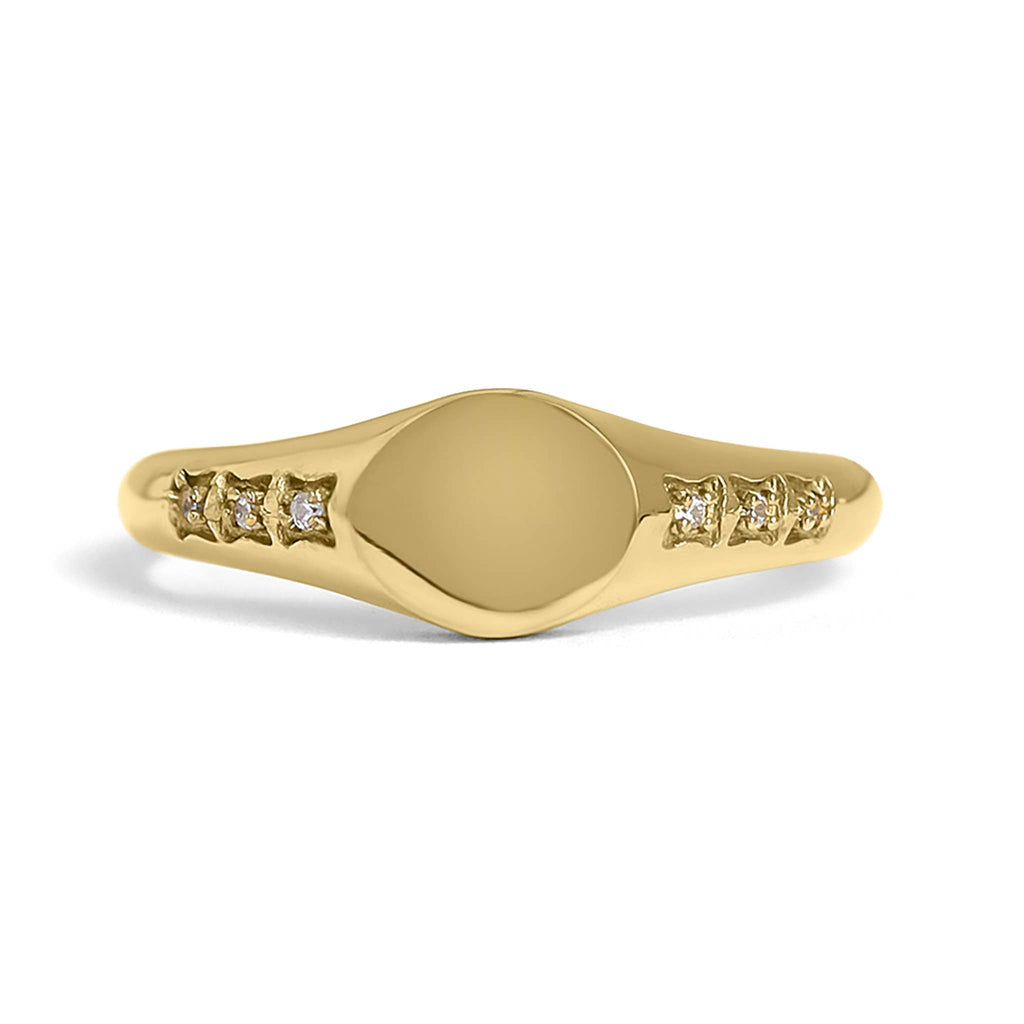 Southern Charm Round Signet Ring: A112