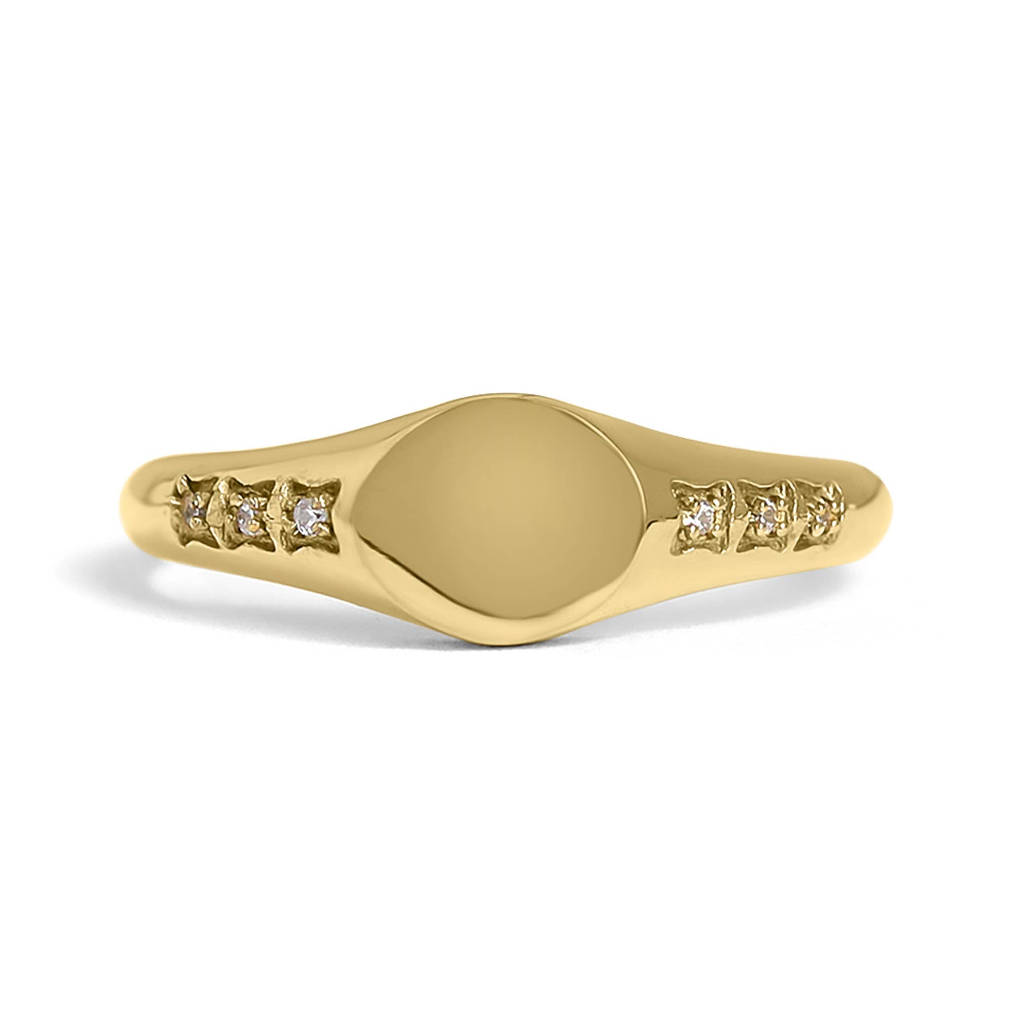 Southern Charm Round Signet Ring: A112
