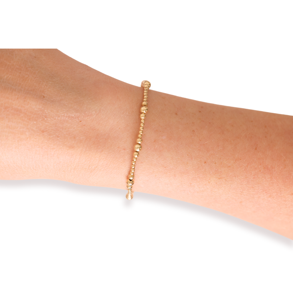 Dainty Sutton Bracelet in Gold: Extended 7.25 Inch