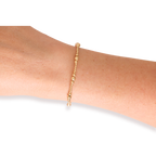 Dainty Sutton Bracelet in Gold: Extended 7.25 Inch