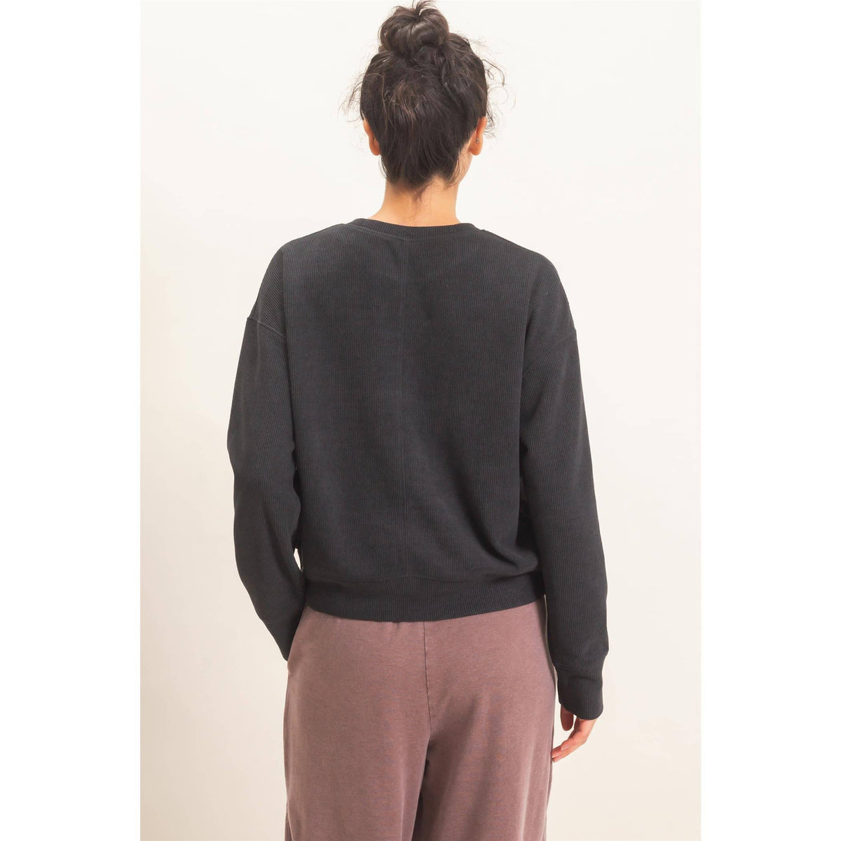 Waffle Knit Crew SET : ALPACA
