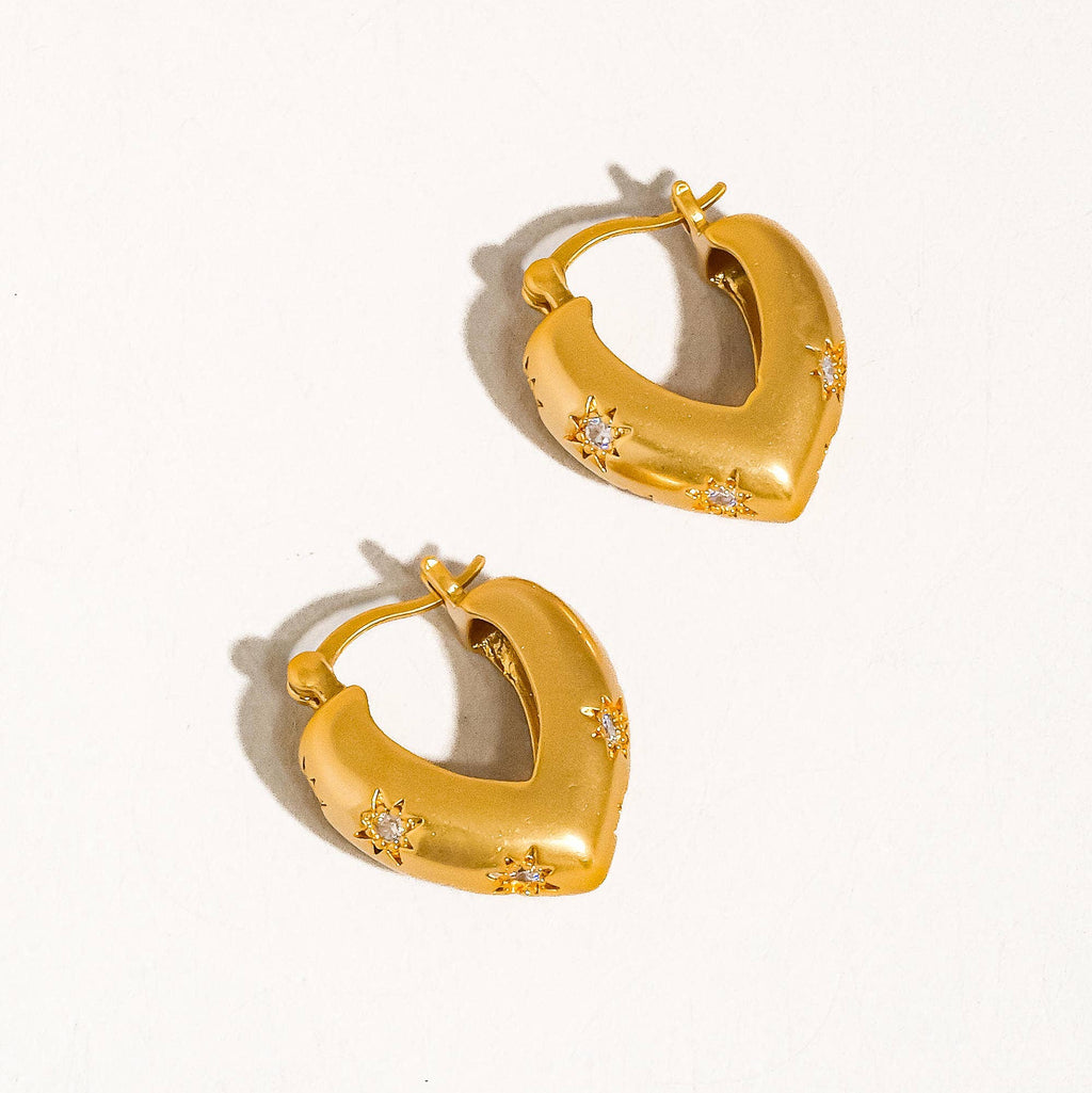 Heart Hoop Earrings - E44