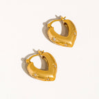 Heart Hoop Earrings - E44