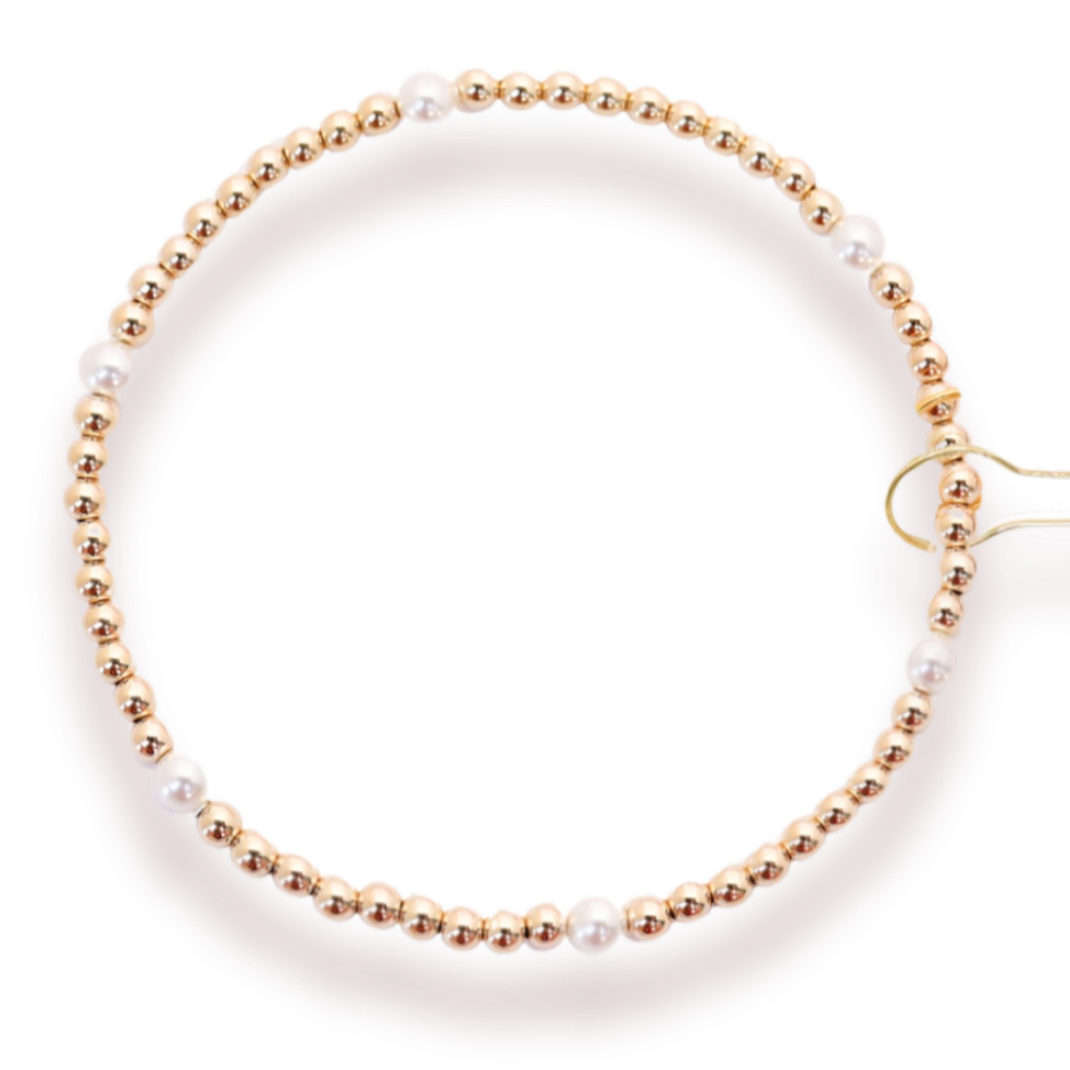 Madi Beaded Bracelet in Gold - S99
