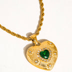 Emerald Heart Necklace: N69