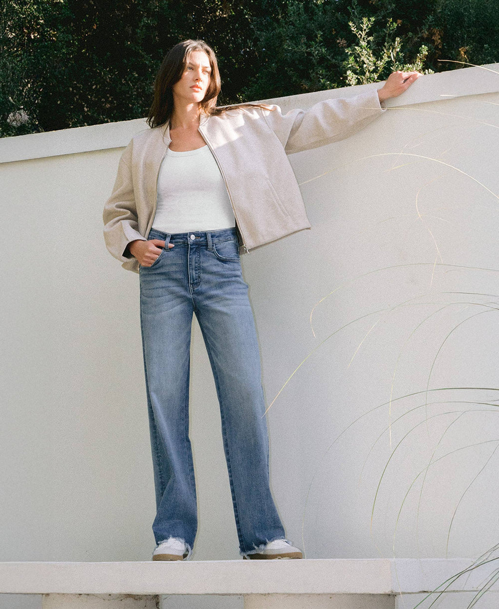 TUMMY CONTROL 90'S VINTAGE SUPER HIGH RISE LOOSE LV1210M: MEDIUM DENIM
