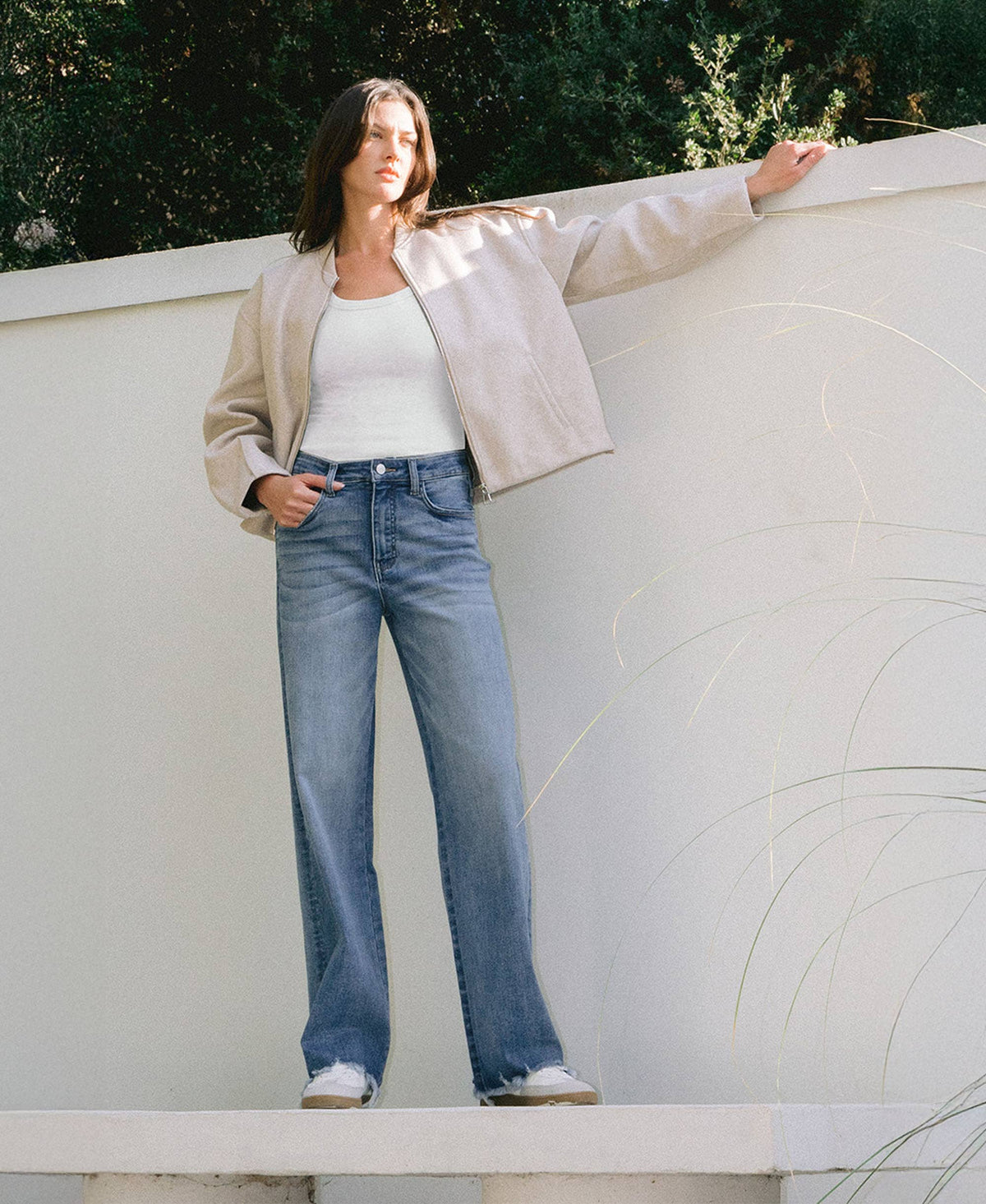 TUMMY CONTROL 90'S VINTAGE SUPER HIGH RISE LOOSE LV1210M: MEDIUM DENIM