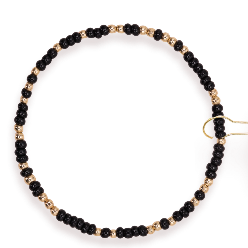 Black Sprinkle Bracelet - S168