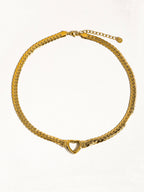 Honey Heart Chunky Chain Necklace - N49