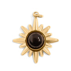 Black Stone Sun Charm - C149