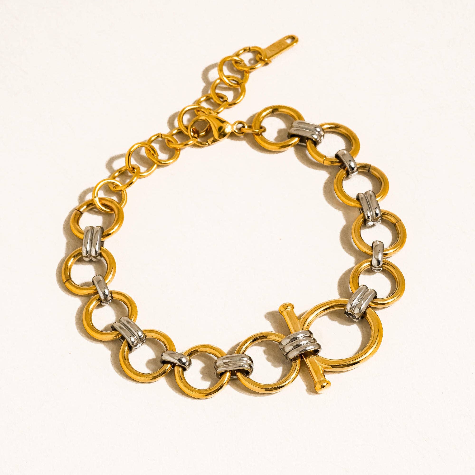 Céliane Two-Tone Link Bracelet: S127