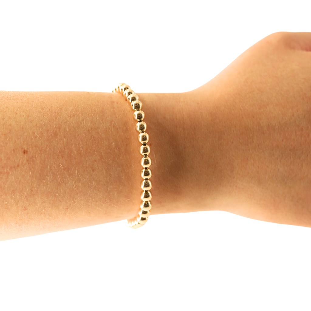 5MM Gold Beaded Bracelet - S109