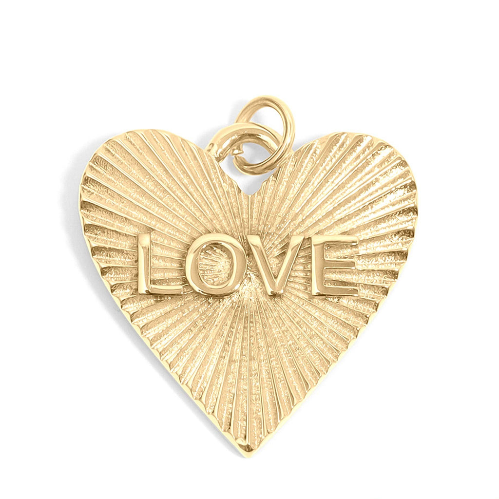 Sunburst Heart Love Charm - C232
