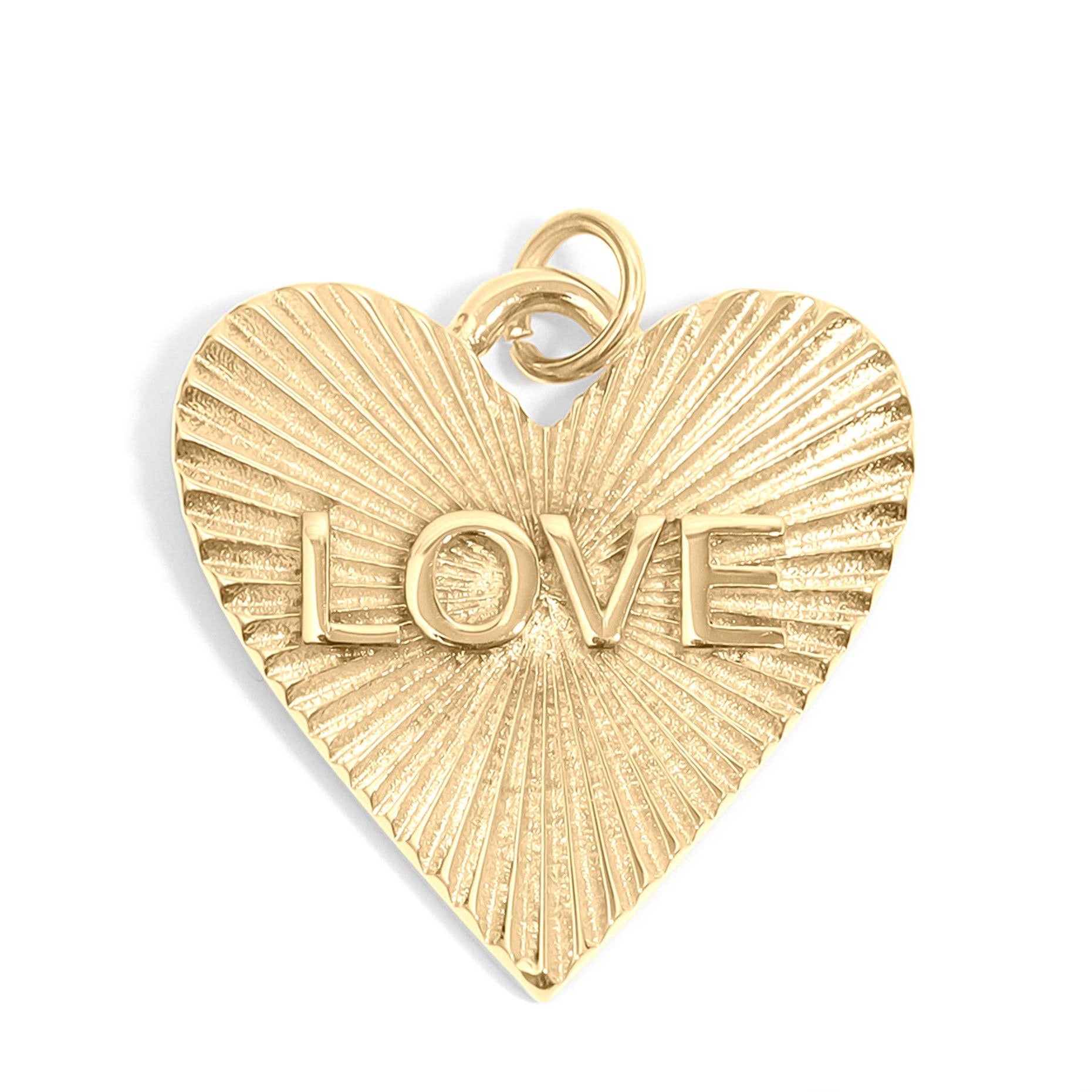 Sunburst Heart Love Charm - C232