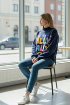 DILLYDALLY | Graphic Reversible Sweatshirt: Butter yellow
