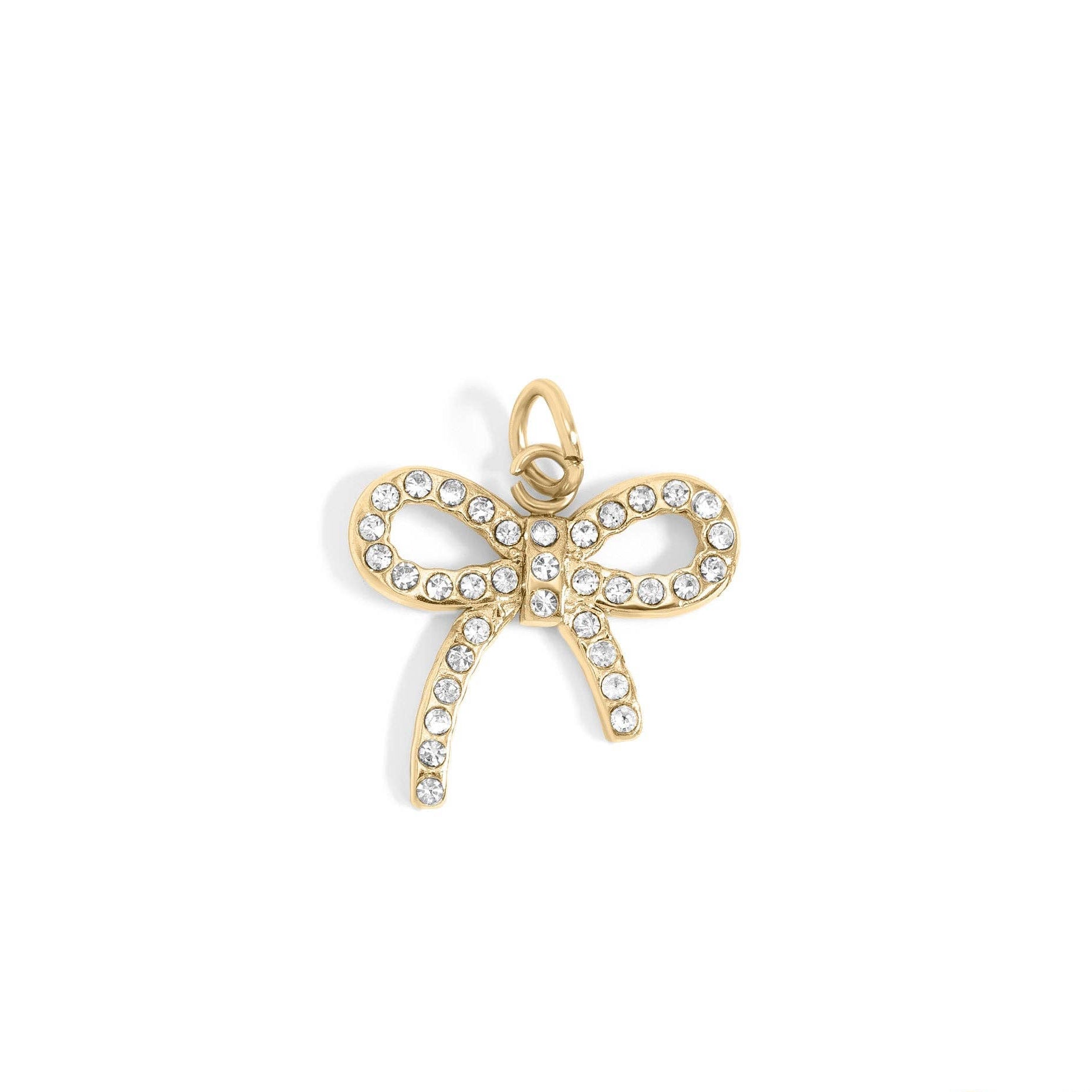 Rhinestone Bow Charm -  C328
