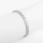Silver Oval Cubic Zirconia Tennis Bracelet - S175