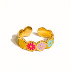 The Kam Floral Patterned Ring: A108