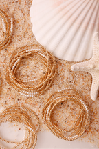 Dainty Sophia Pearl Bracelet in Gold: Standard 6.75 Inch