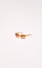 SARDINE - Demi - Toasted Moxie Checkered Square Sunglasses